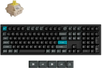 Полноразмерная (100%) механическая клавиатура Keychron Q6 Ultra - 3 типа подключения, 108 клавиш,  частота опроса 8K, цвет Black, переключатели Keychron Silk POM Banana